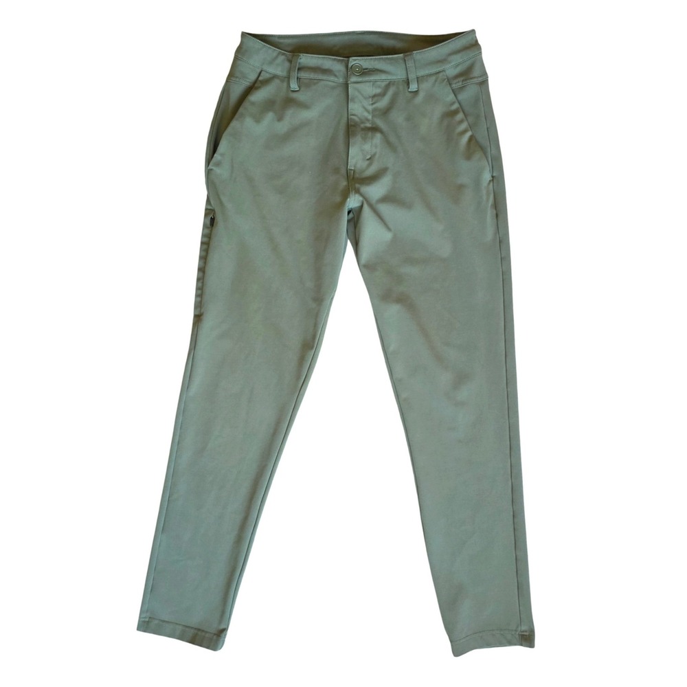 BYLT Everyday Pant 2.0 32 Olive Slim Fit Stretch Athleisure Travel